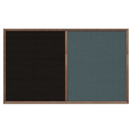United Visual Products Slim Style Indoor Enclosed Corkboard, 18 UV501SC-BRONZE-COBACC